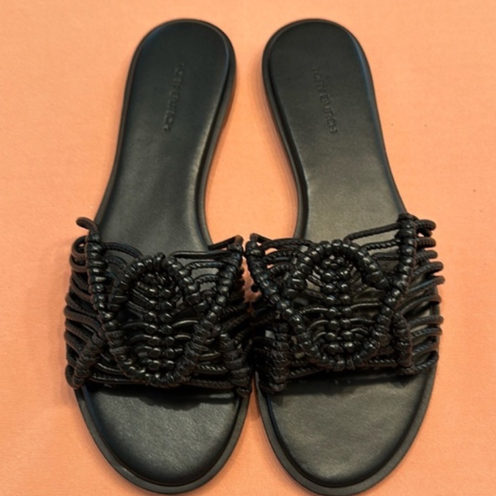 NEW Tory Burch Woven Everly Slide